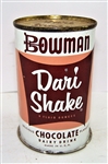  Bowman Dari Shake (Chocolate) Pre Zip, 8 ounce Flat Top