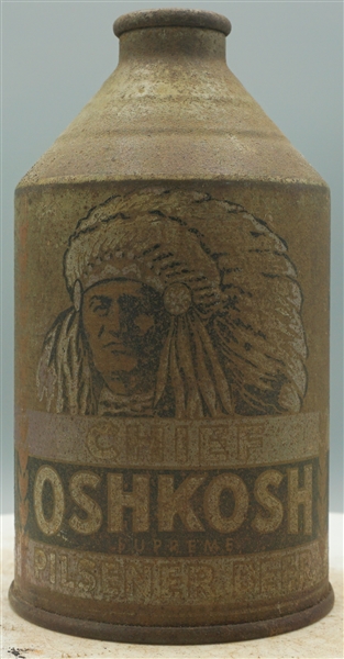 Chief Oshkosh Pilsener Beer crowntainer