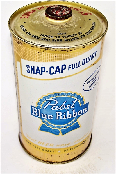  Pabst Blue Ribbon Snap-Cap Quart Cone Top, 217-03
