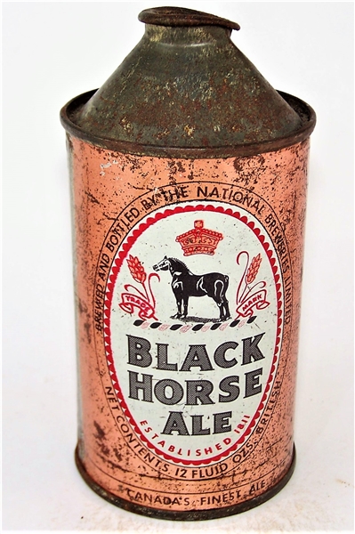  Black Horse Ale Cone Top, Not Listed