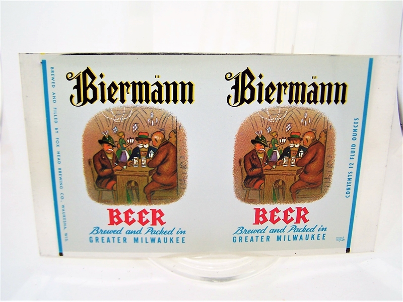  Biermann (Fox Head Brewing) Flat Sheet, 37-02 Stunning!
