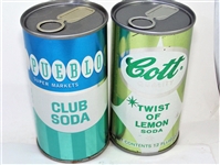  Two Juice Top Soda Cans, CLEAN!