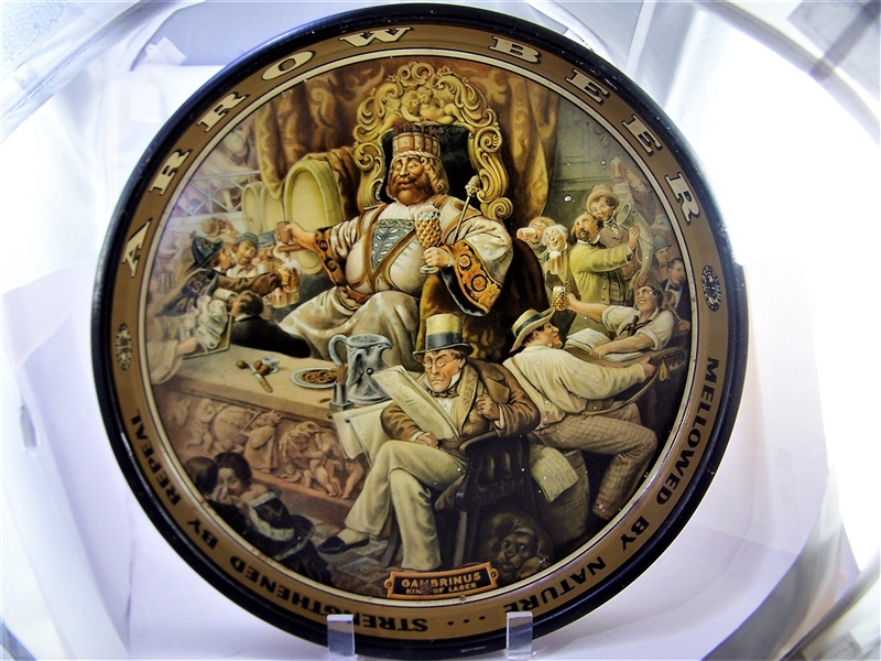  Arrow "Gambrinus King of Lager" 13 Inch Beer Tray