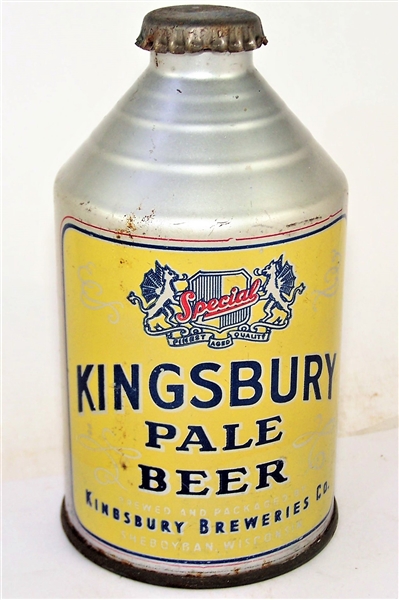  Kingsbury Pale IRTP Crowntainer No Alc Statement, Not Listed