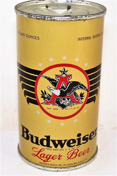  Budweiser Lager Opening Instruction Flat Top, USBC-OI 159