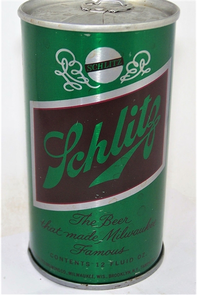  Schlitz (Green) Tab Top Test Can, Vol II Not Listed