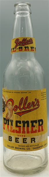 Zollers Pilsener Type Beer bottle with label - IRTP