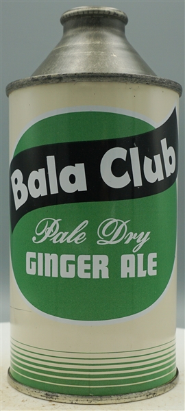 Bala Club Pale Dry Ginger Ale pre-zip cone top 