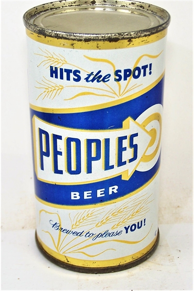  Peoples Lager Flat Top Beer Can, 113-08