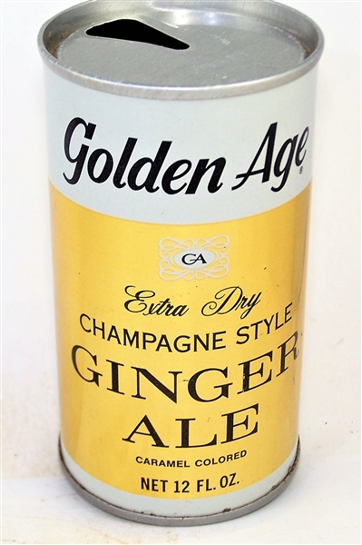  Golden Age Champagne Style Ginger Ale Tab Top Soda can.