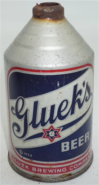Glueks Beer crowntainer 194-17, CMT 4%.  