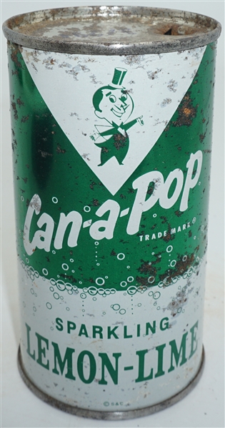Can-a-Pop Sparkling Lemon-Lime flat top - pre-zip