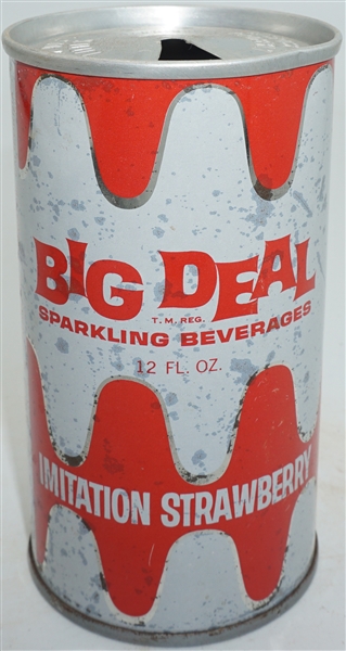 Big Deal Sparkling Beverages Imitation Strawberry pull tab - pre-zip