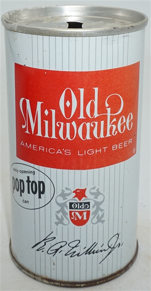 Old Milwaukee Americas Light Beer self-opening pop top