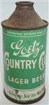 Goetz Country Club Lager Beer cone top - 5% - not listed