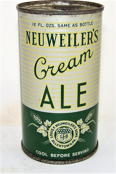 Neuweilers Cream Ale Opening Instruction Flat Top, USBC-OI 560