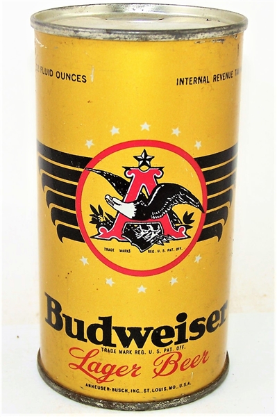  Budweiser Lager Opening Instruction Flat Top, USBC-OI 162