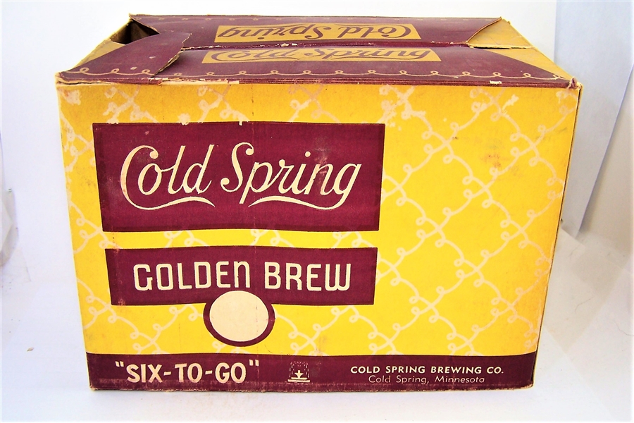  Cold Spring Golden Brew Cone Top Six Pack Carton for Cone Top, 158-01