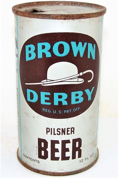  Brown Derby Pilsner Opening Instruction Can, USBC-OI 130