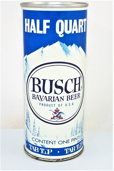  Busch Bavarian "Half Quart" 16 Ounce Tab Top, (Light Trees) Vol II 146-03