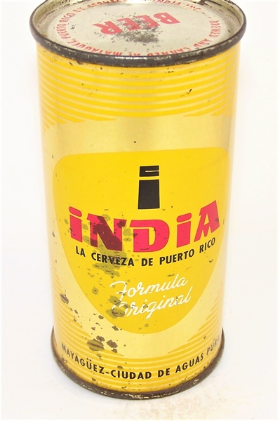  India La Cerveza De Puerto Rico 10 Oz Flat Top, Not Listed.