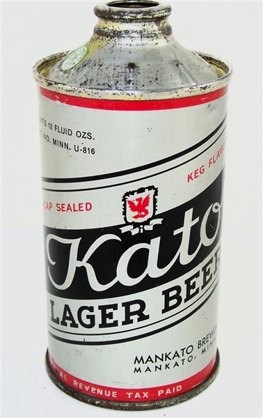  Kato Lager Low Pro Cone Top, Contains 4% Not Listed