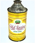  Cold Spring Lager (Metallic) Cone Top, Contains 5% Alc. 158-01