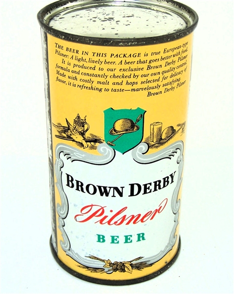  Brown Derby Pilsner Opening Instruction Can, USBC-OI 133