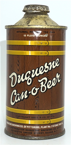  Duquesne Can-O-Beer cone top - 159-25