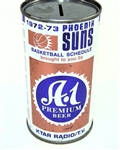  A-1 1972-73 Phoenix Suns Basketball Schedule Bank Top Can, Vol II 35-16