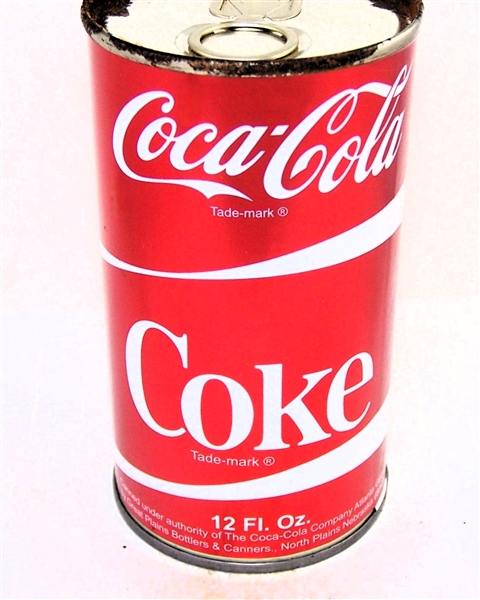  Coca-Cola (Metallic Red) Foil Label Juice Top Test Can, Rare!