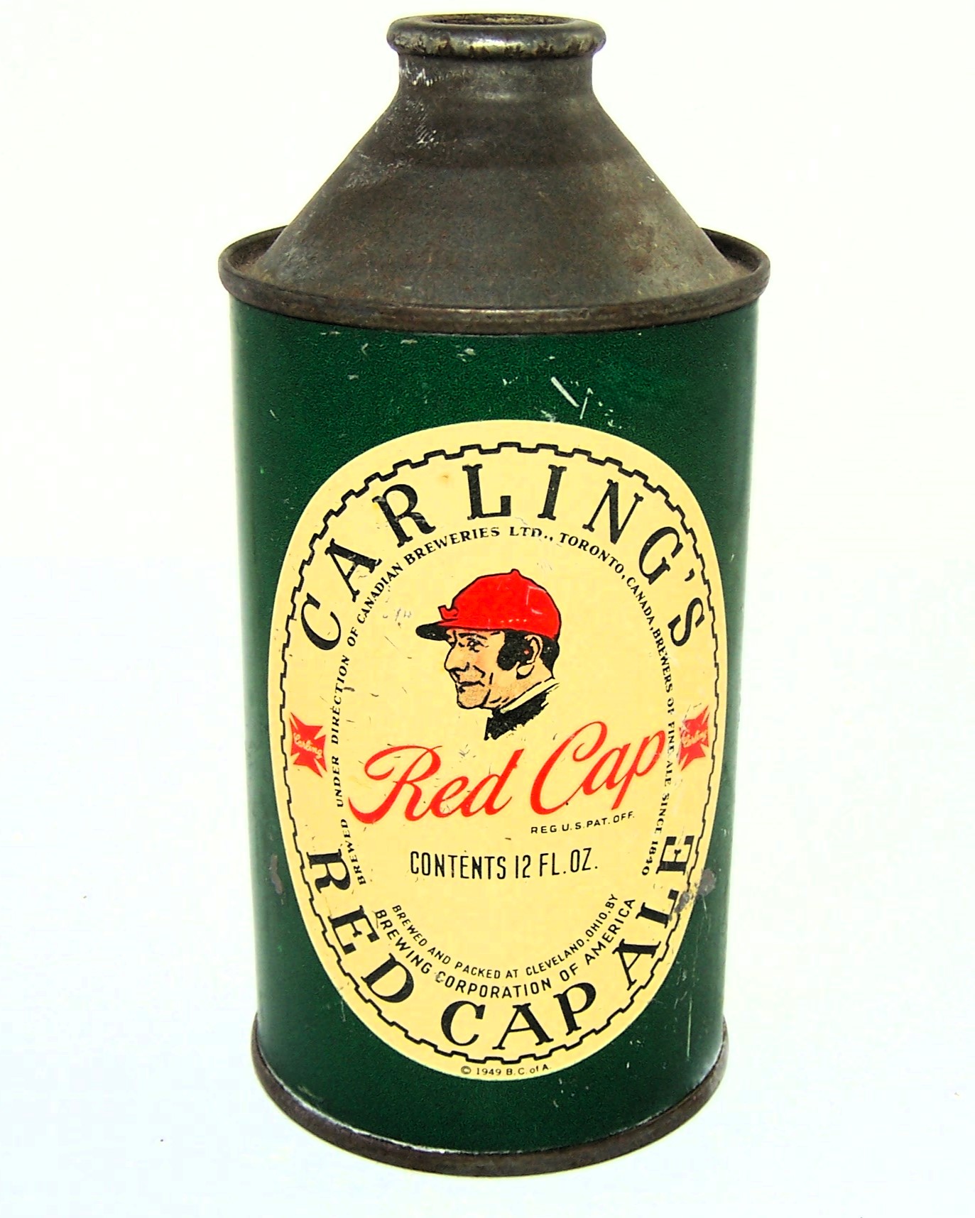 Lot Detail - Carling's Red Cap Ale IRTP Cone Top, 156-27