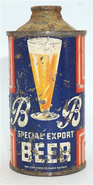  B&B Special Export Beer cone top - not listed - different bottom left - Fresno