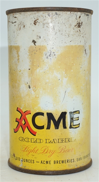  Acme Gold Label Light Dry Beer flat top 