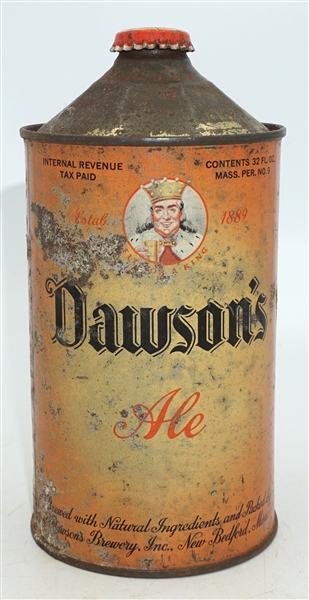  Dawsons Ale quart cone top 