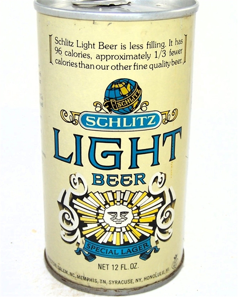  Schlitz Light Straight Steel Tab Top Test Can, Vol II Not Listed