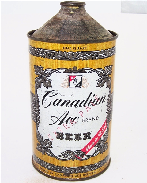  Canadian Ace Beer Quart Cone Top, 205-05