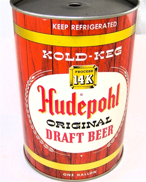  Hudepohl Draft Beer Gallon Can (Tall Can) 245-04