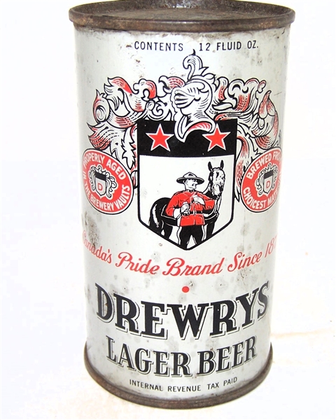  Drewrys Lager Beer Opening Instruction Flat Top, USBC-OI 201