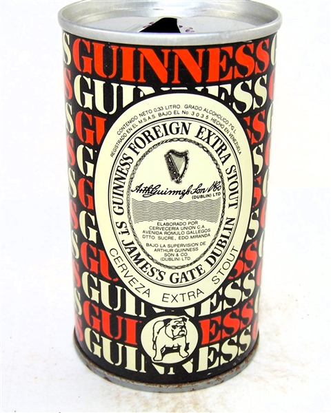  Guinness CERVEZA Extra Stout Tab Top, Venezuela TOUGH!