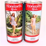  2 Tennents Lager 15.5 OZ B.O Tab Tops, Crimped Steel