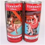  2 Tennents Sweet Stout "Ann" B.O 15.5 OZ Tab Tops one price.