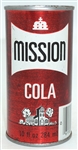  Mission Cola flat top - 10 ounce Canadian 