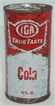  IGA True Taste Cola flat top - 10 ounce Canadian