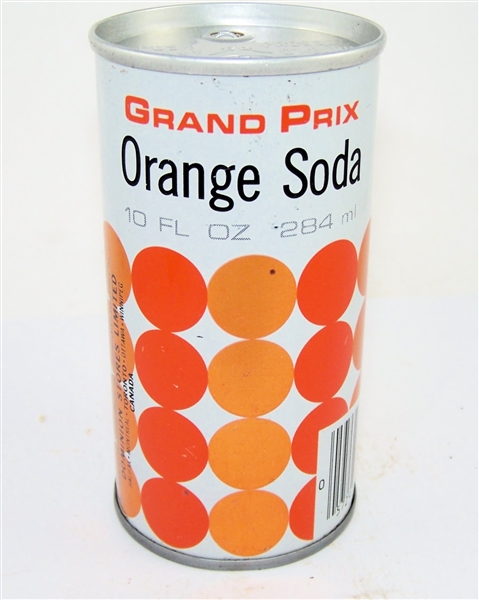 Grand Prix 10 Ounce Orange Soda Push Button, Canada