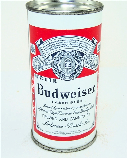  Budweiser Lager 10 Ounce Flat Top (Houston) 45-03